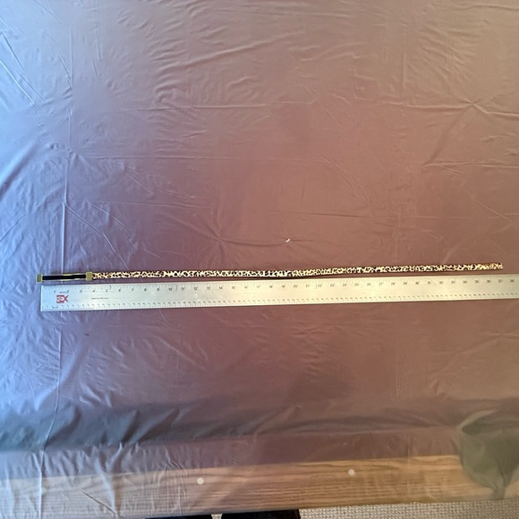 Vince Camuto Leopard Haircalf 1/2” Leather Belt w/ Gold/Black Buckle Size Small - Picture 7 of 7